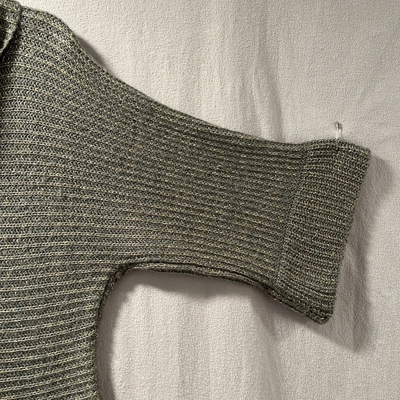 Olive Green with Gold Metallic Crop Sweater by INC International Concepts in XL - Picture 7 of 12